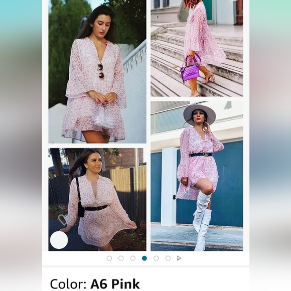 Women's Fashion Summer V Neck Tunic Dress Casual Loose Babydoll Mini Swing Shift - Picture 3 of 5